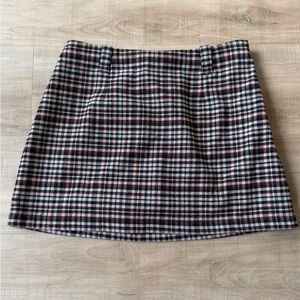 abercrombie & fitch plaid flannel skort, size small